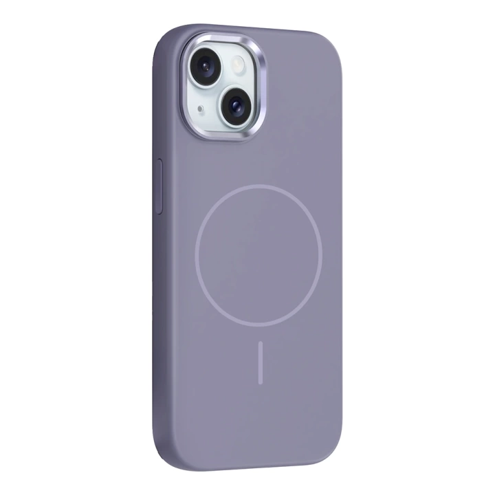 Apple iPhone 14 Kılıf M-Safe Şarj Özellikli Metal Kamera Çerçeveli Redclick Edi Silikon Kapak
