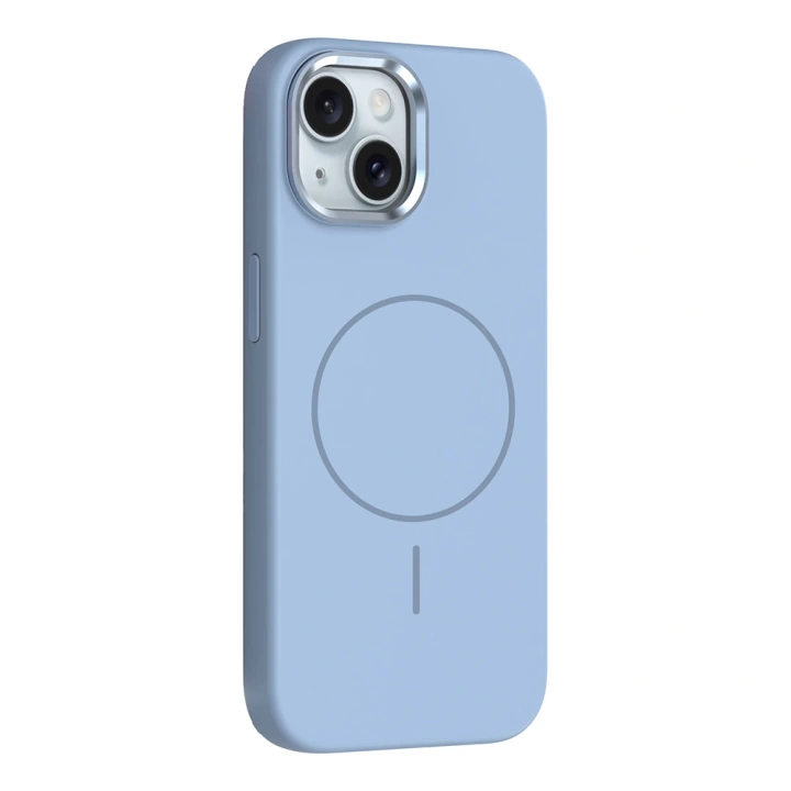 Apple iPhone 14 Kılıf M-Safe Şarj Özellikli Metal Kamera Çerçeveli Redclick Edi Silikon Kapak