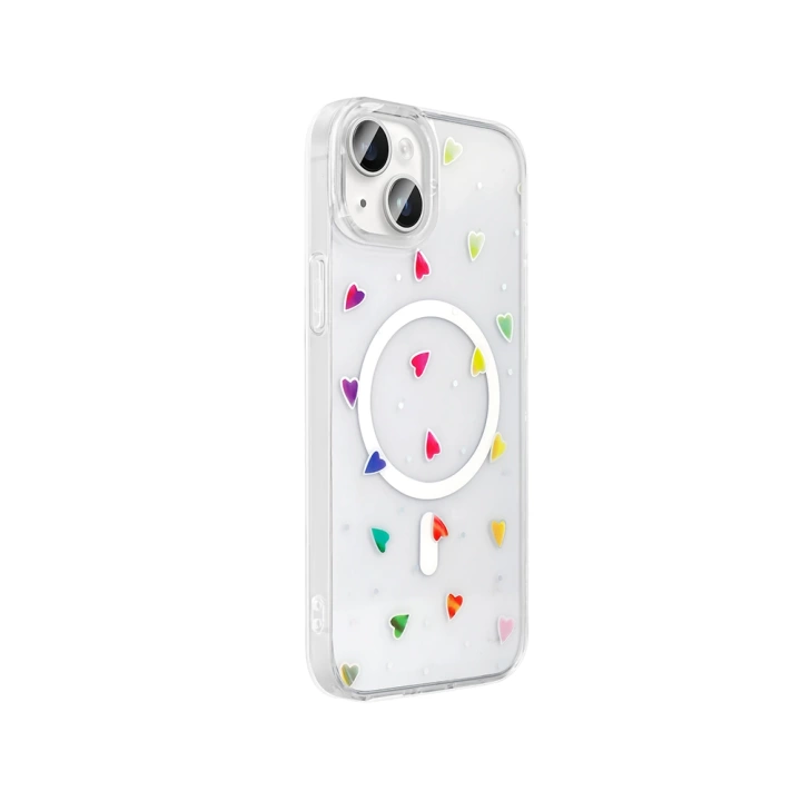 Apple iPhone 14 Kılıf M-Safe Şarj Özellikli Şeffaf Redclick Folk Sert Kapak