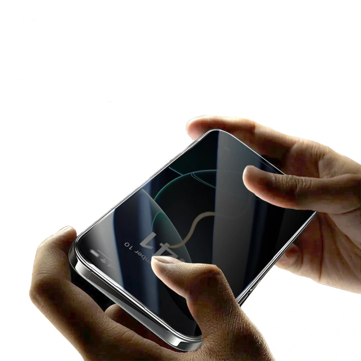 Apple iPhone 14 Redclick 2.5D Oliv Privacy Temperli Cam Ekran Koruyucu + Kolay Uygulama Aparatı