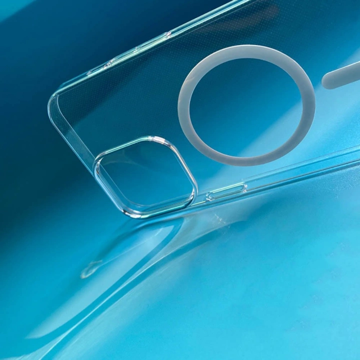 Apple iPhone 15 Kamera Korumalı M-Safe Şarj Özellikli Şeffaf Redclick London Silikon Kapak