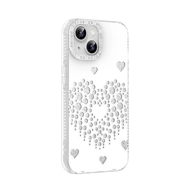 Apple iPhone 15 Kılıf Damla Taşlı Redclick Rivas Sert PC Kapak