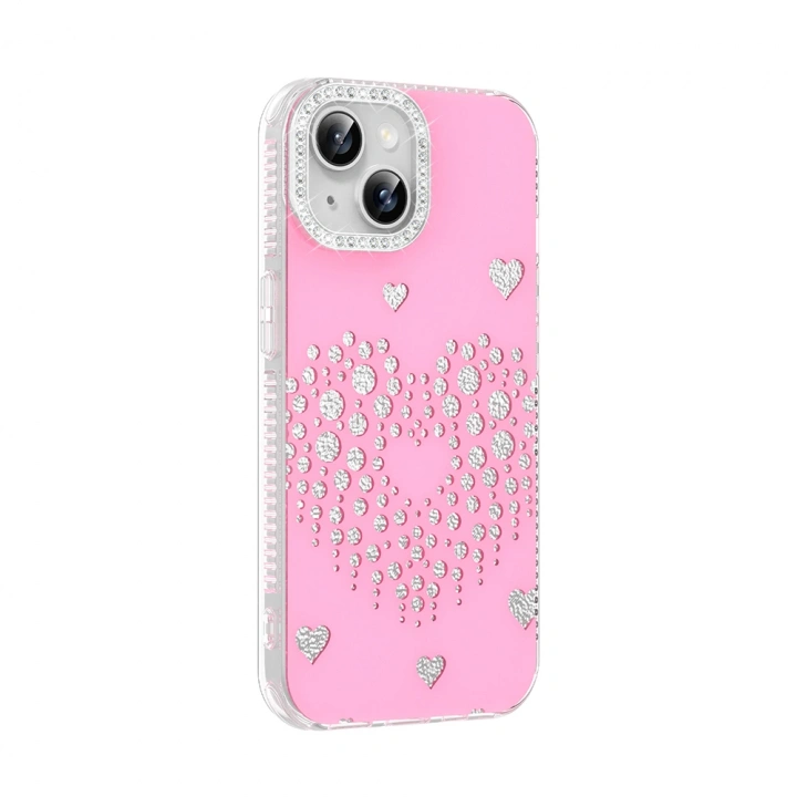 Apple iPhone 15 Kılıf Damla Taşlı Redclick Rivas Sert PC Kapak
