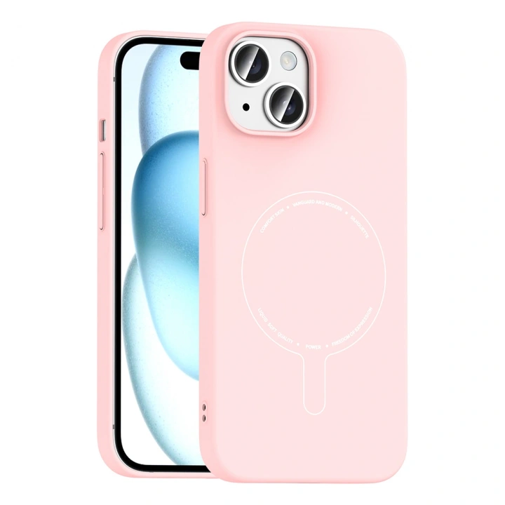 Apple iPhone 15 Kılıf M-Safe Şarj Özellikli Kamera Korumalı Redclick Elio Sert PC Kapak