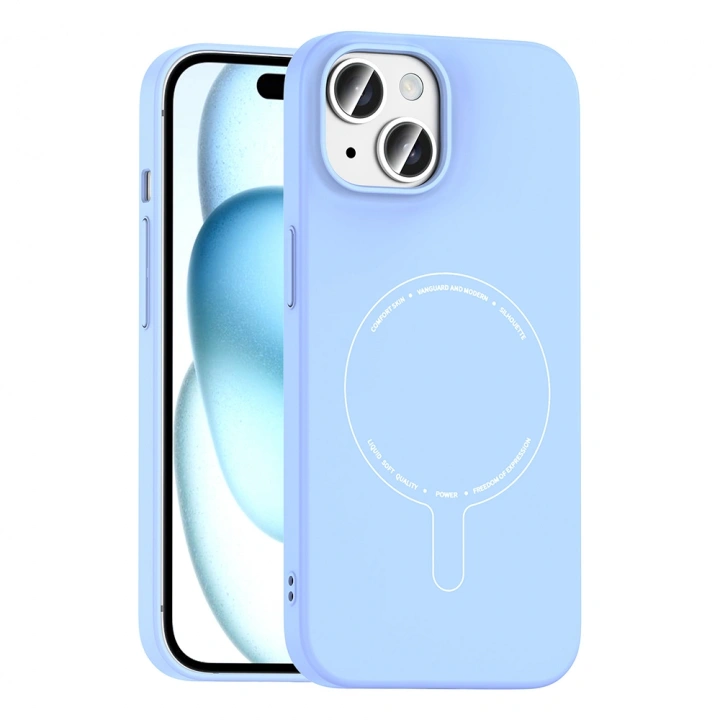 Apple iPhone 15 Kılıf M-Safe Şarj Özellikli Kamera Korumalı Redclick Elio Sert PC Kapak