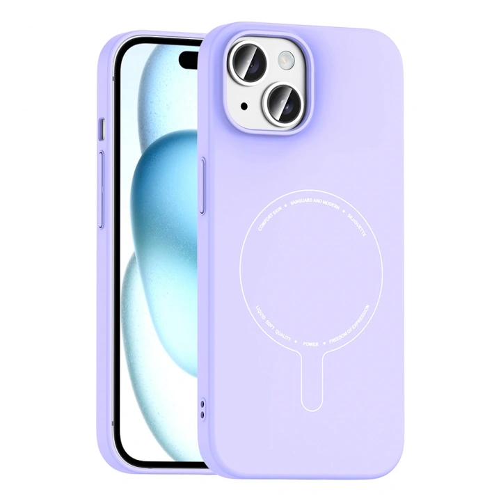 Apple iPhone 15 Kılıf M-Safe Şarj Özellikli Kamera Korumalı Redclick Elio Sert PC Kapak
