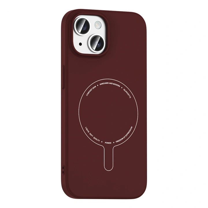 Apple iPhone 15 Kılıf M-Safe Şarj Özellikli Kamera Korumalı Redclick Elio Sert PC Kapak