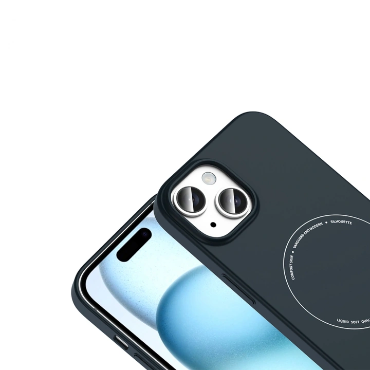 Apple iPhone 15 Kılıf M-Safe Şarj Özellikli Kamera Korumalı Redclick Elio Sert PC Kapak