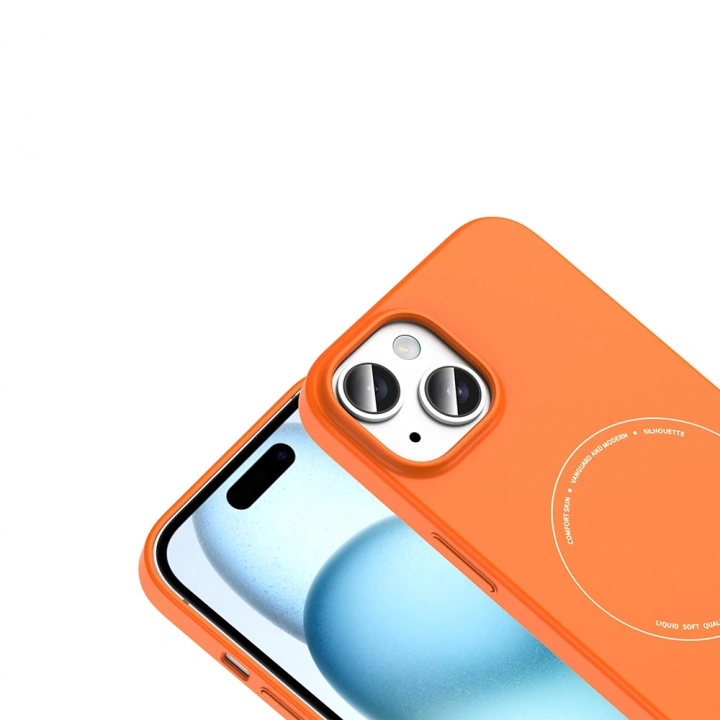 Apple iPhone 15 Kılıf M-Safe Şarj Özellikli Kamera Korumalı Redclick Elio Sert PC Kapak