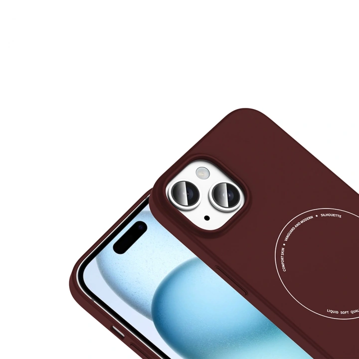 Apple iPhone 15 Kılıf M-Safe Şarj Özellikli Kamera Korumalı Redclick Elio Sert PC Kapak