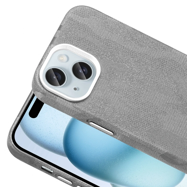 Apple iPhone 15 Kılıf M-Safe Şarj Özellikli Kamuflaj Tasarımlı Redclick Sera Sert PC Kapak