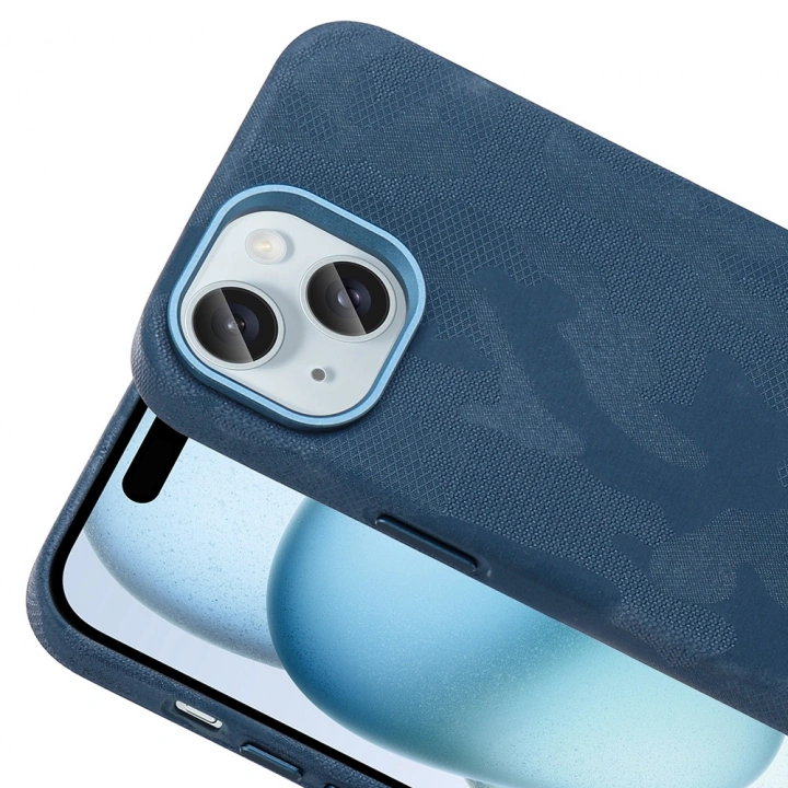 Apple iPhone 15 Kılıf M-Safe Şarj Özellikli Kamuflaj Tasarımlı Redclick Sera Sert PC Kapak