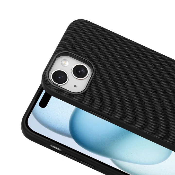 Apple iPhone 15 Kılıf M-Safe Şarj Özellikli Kumaş Tasarımlı Redclick Miami Sert PC Kapak