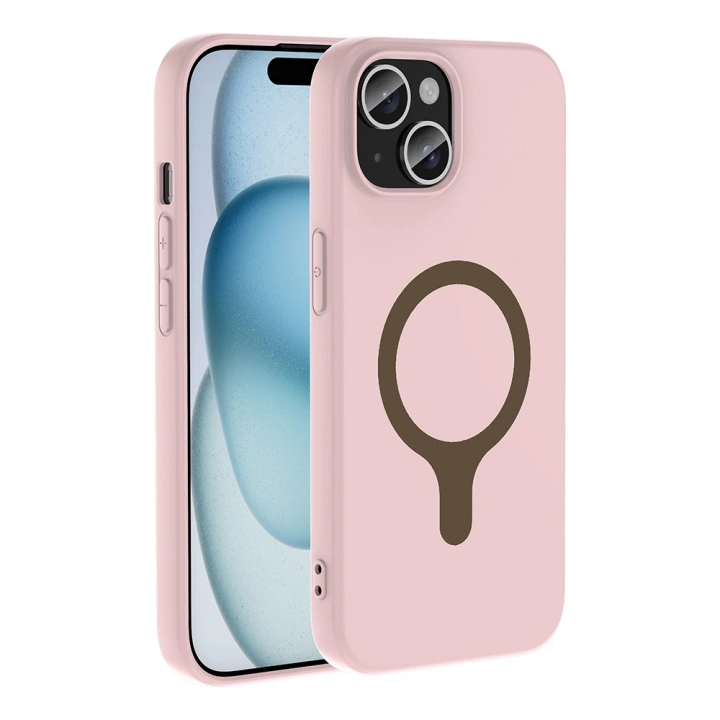 Apple iPhone 15 Kılıf M-Safe Şarj Özellikli Redclick Aris Silikon Kapak