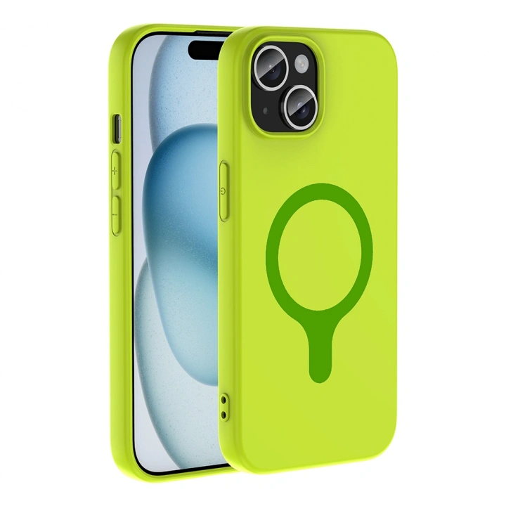 Apple iPhone 15 Kılıf M-Safe Şarj Özellikli Redclick Aris Silikon Kapak
