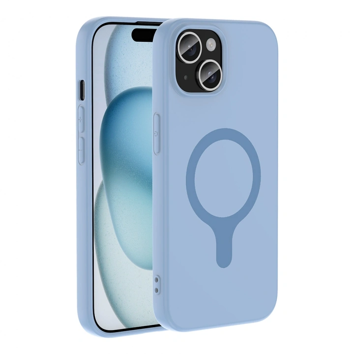 Apple iPhone 15 Kılıf M-Safe Şarj Özellikli Redclick Aris Silikon Kapak