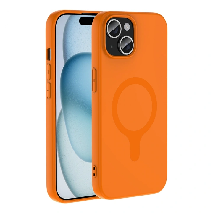 Apple iPhone 15 Kılıf M-Safe Şarj Özellikli Redclick Aris Silikon Kapak