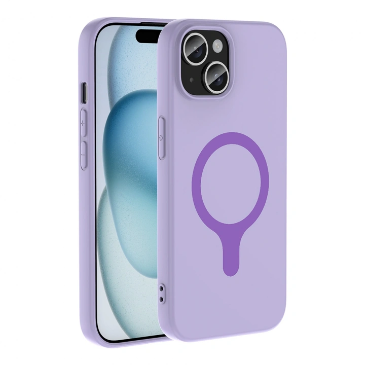 Apple iPhone 15 Kılıf M-Safe Şarj Özellikli Redclick Aris Silikon Kapak