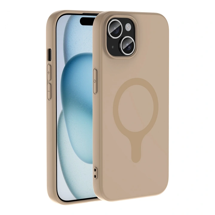 Apple iPhone 15 Kılıf M-Safe Şarj Özellikli Redclick Aris Silikon Kapak