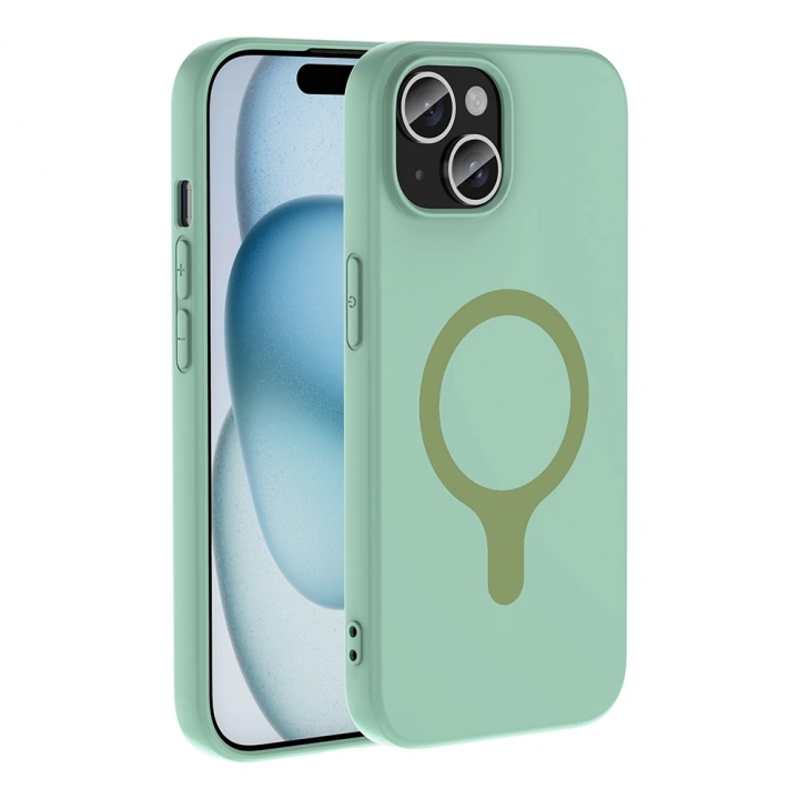 Apple iPhone 15 Kılıf M-Safe Şarj Özellikli Redclick Aris Silikon Kapak