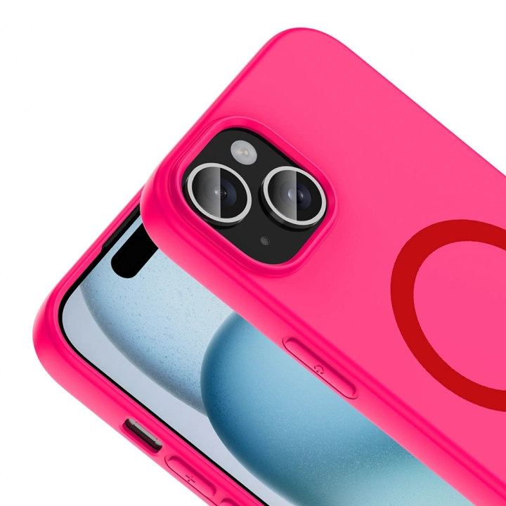 Apple iPhone 15 Kılıf M-Safe Şarj Özellikli Redclick Aris Silikon Kapak