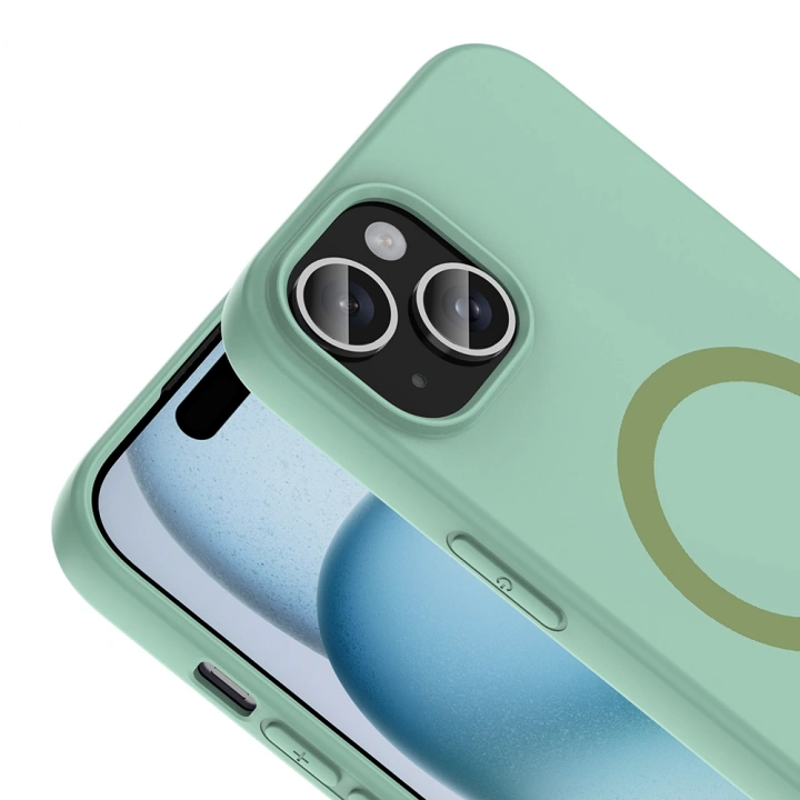 Apple iPhone 15 Kılıf M-Safe Şarj Özellikli Redclick Aris Silikon Kapak