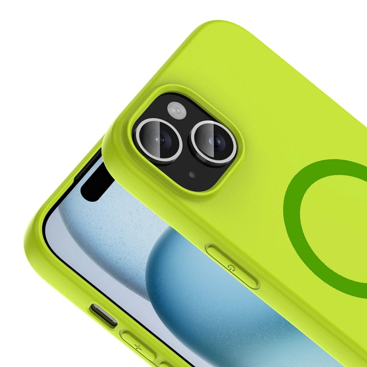 Apple iPhone 15 Kılıf M-Safe Şarj Özellikli Redclick Aris Silikon Kapak