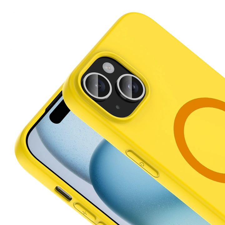 Apple iPhone 15 Kılıf M-Safe Şarj Özellikli Redclick Aris Silikon Kapak