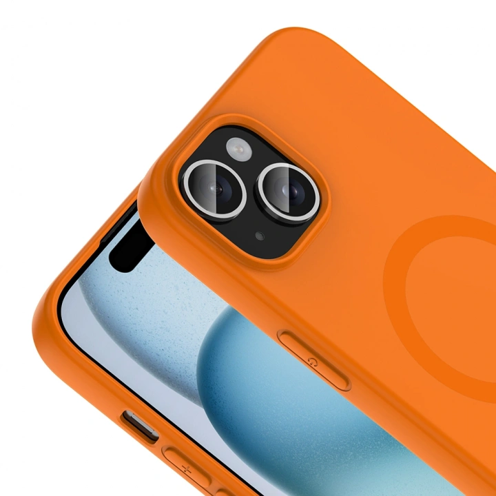 Apple iPhone 15 Kılıf M-Safe Şarj Özellikli Redclick Aris Silikon Kapak