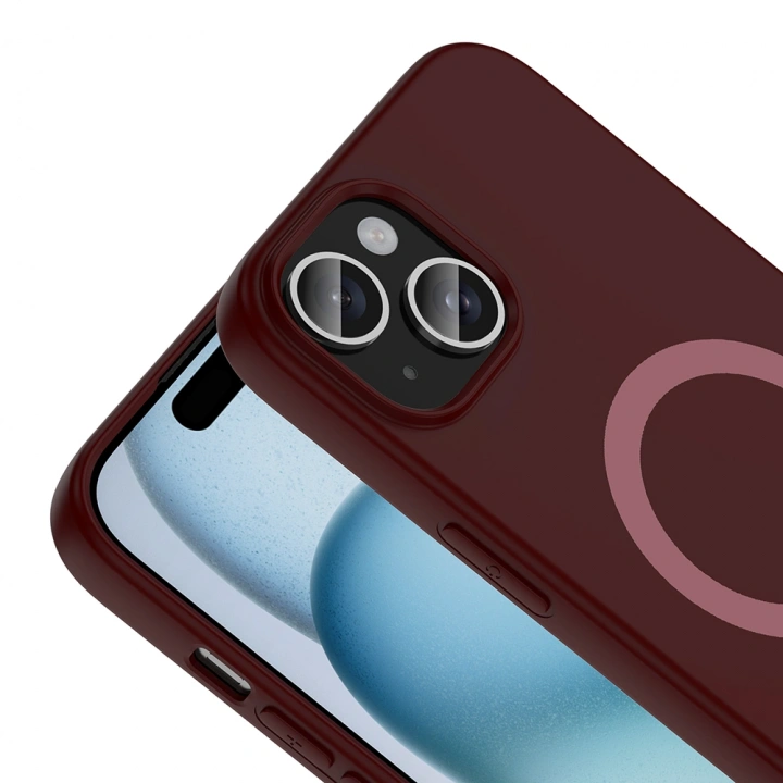 Apple iPhone 15 Kılıf M-Safe Şarj Özellikli Redclick Aris Silikon Kapak