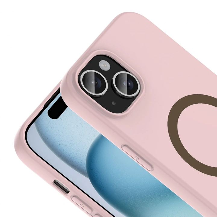 Apple iPhone 15 Kılıf M-Safe Şarj Özellikli Redclick Aris Silikon Kapak