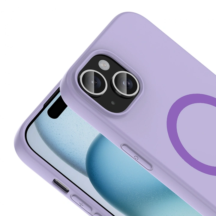 Apple iPhone 15 Kılıf M-Safe Şarj Özellikli Redclick Aris Silikon Kapak