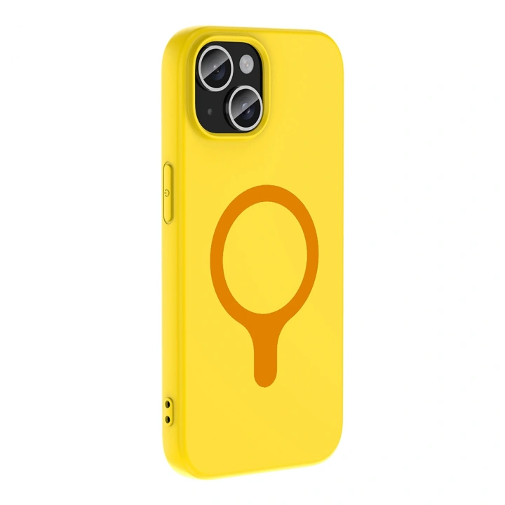 Apple iPhone 15 Kılıf M-Safe Şarj Özellikli Redclick Aris Silikon Kapak