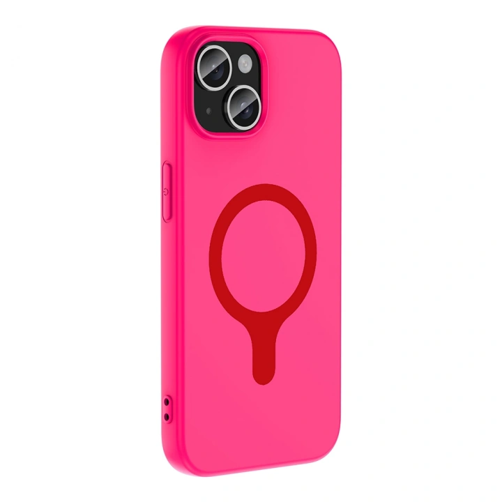 Apple iPhone 15 Kılıf M-Safe Şarj Özellikli Redclick Aris Silikon Kapak