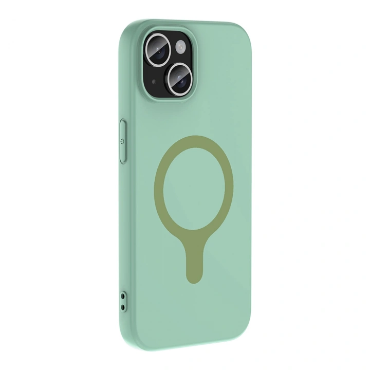 Apple iPhone 15 Kılıf M-Safe Şarj Özellikli Redclick Aris Silikon Kapak