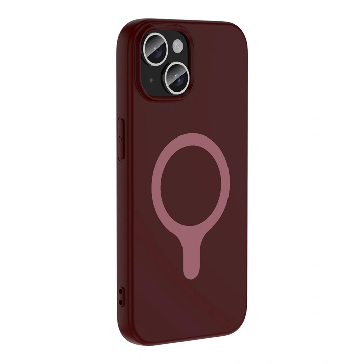 Apple iPhone 15 Kılıf M-Safe Şarj Özellikli Redclick Aris Silikon Kapak