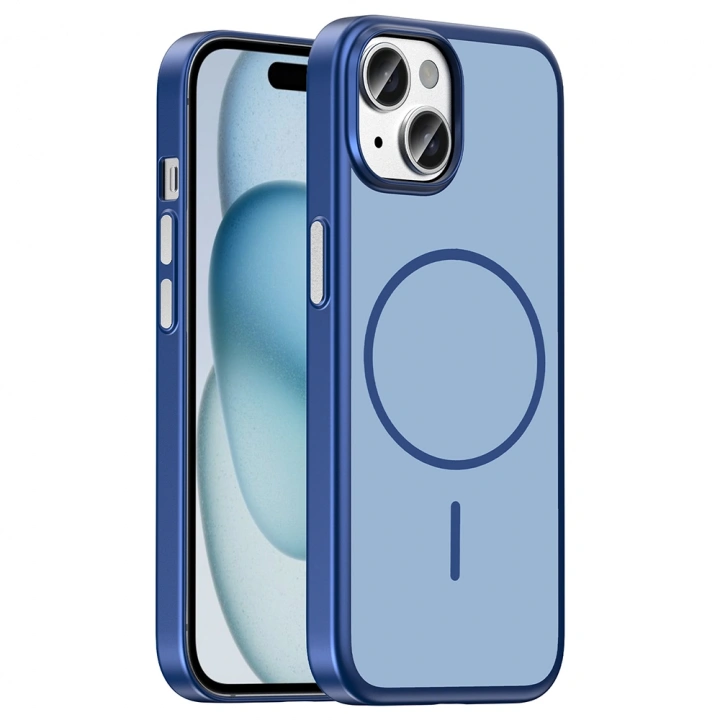 Apple iPhone 15 Kılıf M-Safe Şarj Özellikli Redclick Lora PC Kapak