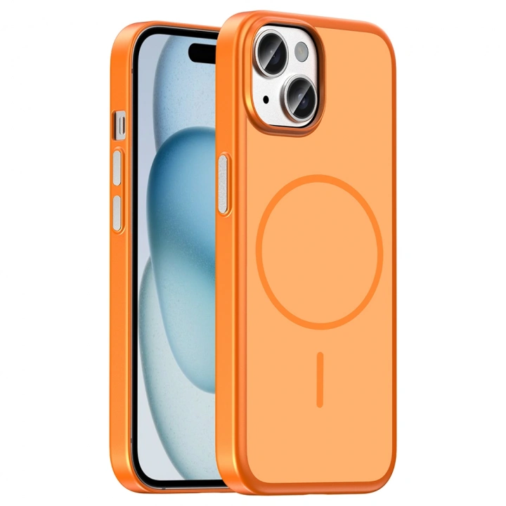 Apple iPhone 15 Kılıf M-Safe Şarj Özellikli Redclick Lora PC Kapak