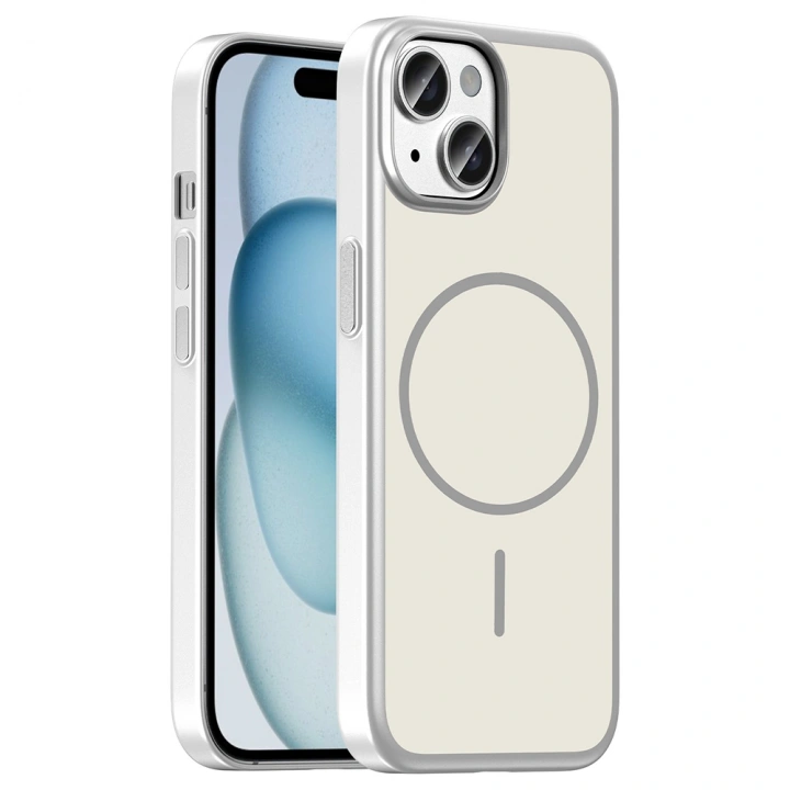 Apple iPhone 15 Kılıf M-Safe Şarj Özellikli Redclick Lora PC Kapak