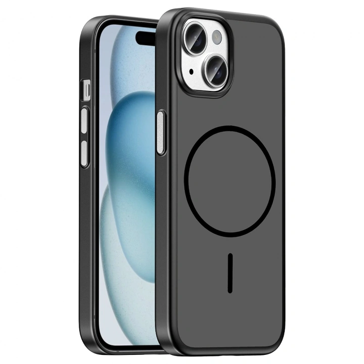 Apple iPhone 15 Kılıf M-Safe Şarj Özellikli Redclick Lora PC Kapak