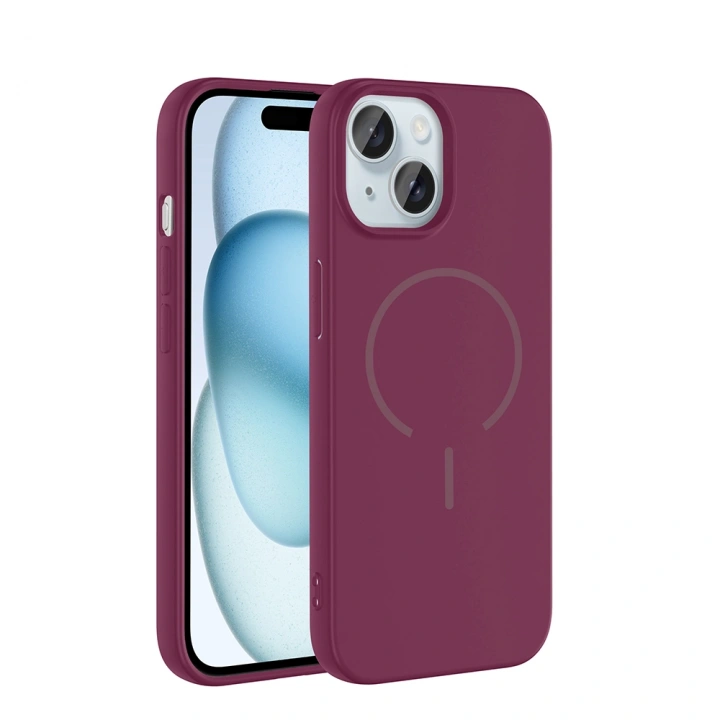 Apple iPhone 15 Kılıf M-safe Şarj Özellikli Redclick Meta Kapak