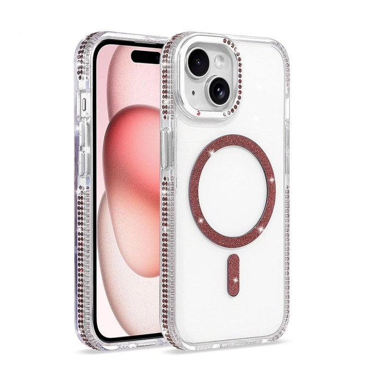 Apple iPhone 15 Kılıf M-safe Şarj Özellikli Redclick Tera Silikon Kapak