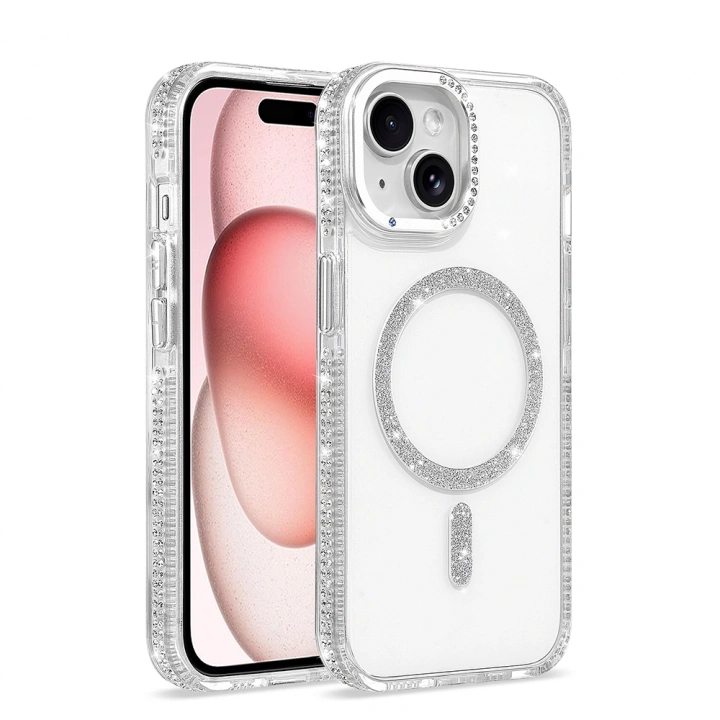 Apple iPhone 15 Kılıf M-safe Şarj Özellikli Redclick Tera Silikon Kapak