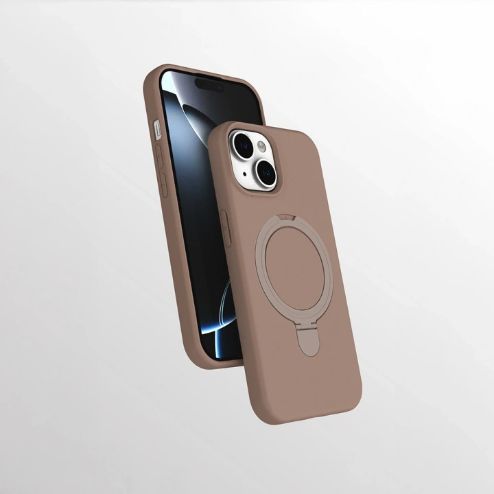 Apple iPhone 15 Kılıf M-safe Şarj Özellikli Standlı Redclick Samara Kapak
