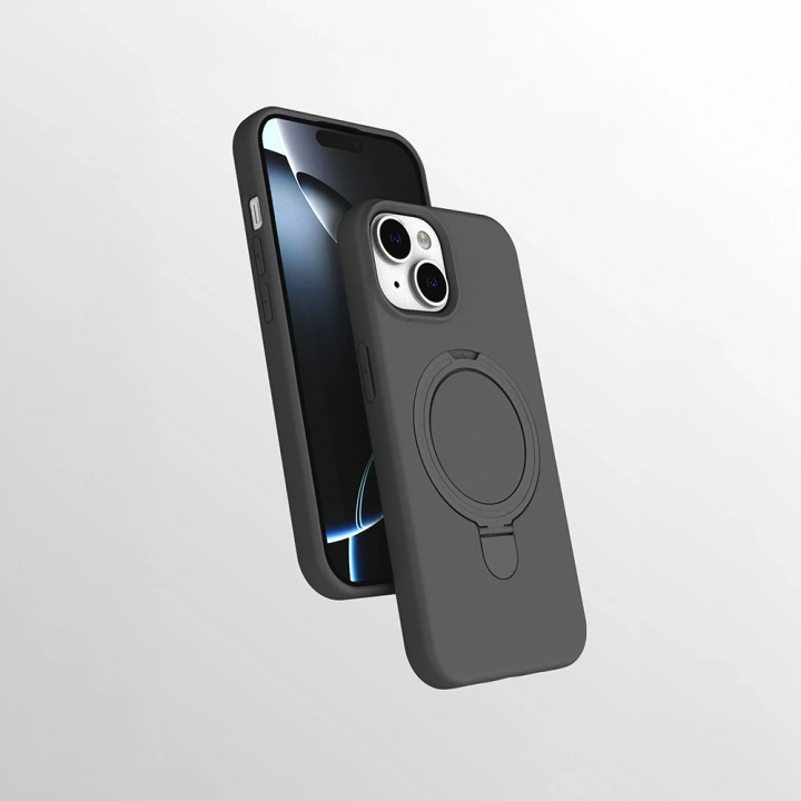 Apple iPhone 15 Kılıf M-safe Şarj Özellikli Standlı Redclick Samara Kapak