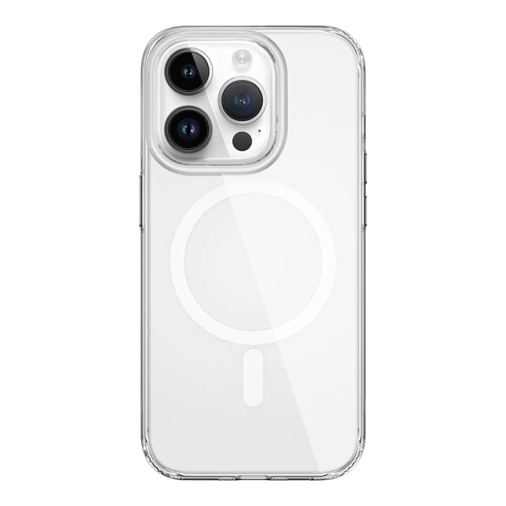 Apple iPhone 15 Pro Max Kılıf Wiwu BC-022 Magsafe Şarj Özellikli Şeffaf Transparan Kapak