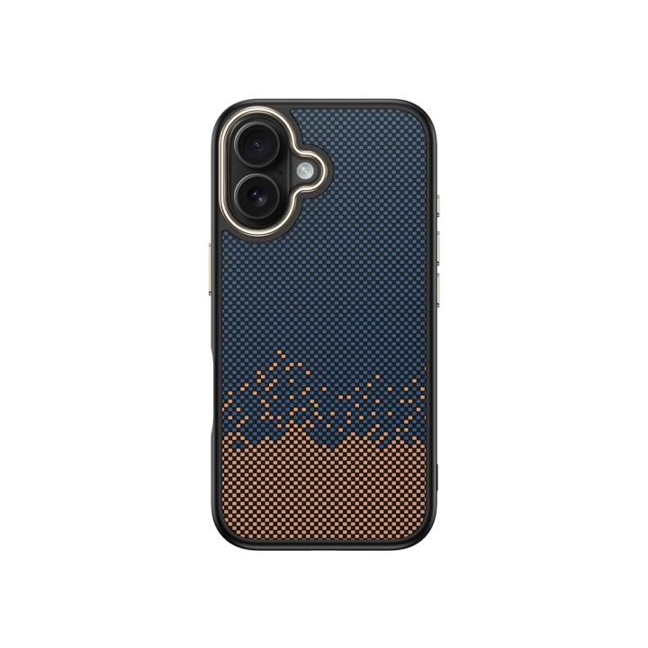 Apple iPhone 16 Kılıf M-safe Şarj Özellikli Karbon Fiber Görünümlü Redclick Antina Kapak