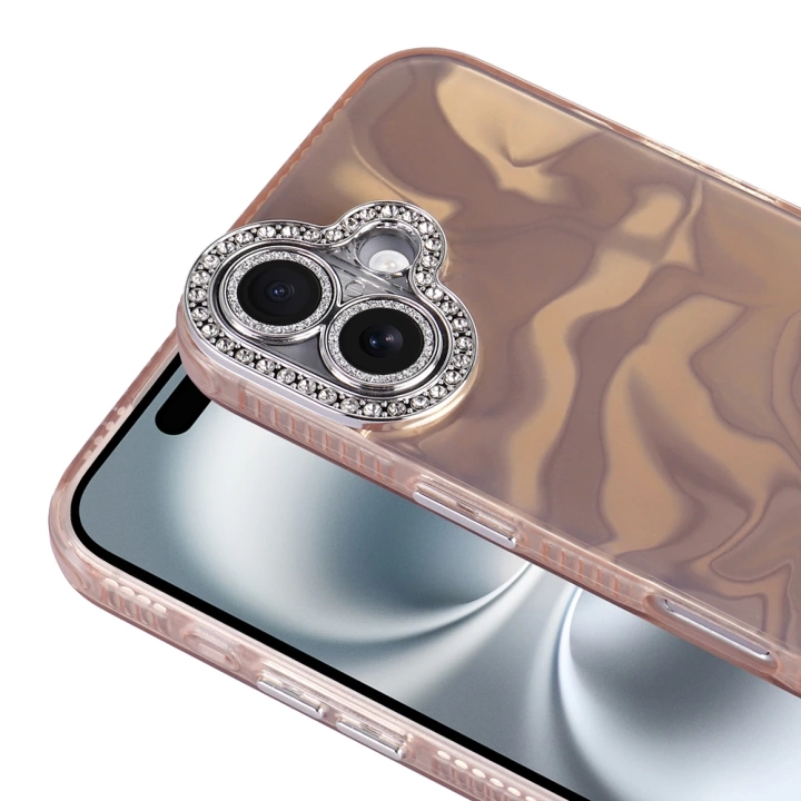 Apple iPhone 16 Plus Kılıf Airbagli Parlak Taş Detay Tasarımlı Redclick Esila Kapak