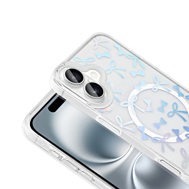 Apple iPhone 16 Plus Kılıf M-Safe Şarj Özellikli Şeffaf Redclick Folk Sert Kapak