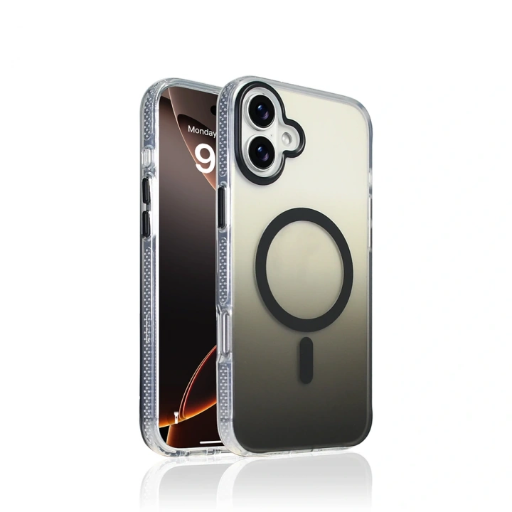 Apple iPhone 16 Plus Kılıf M-safe Şarj Özellikli Transparan Renk Geçişli Redclick Toros Kapak